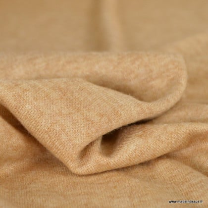 Tissu maille viscose fine - Champagne
