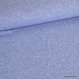 Tissu maille viscose fine - Bleu denim