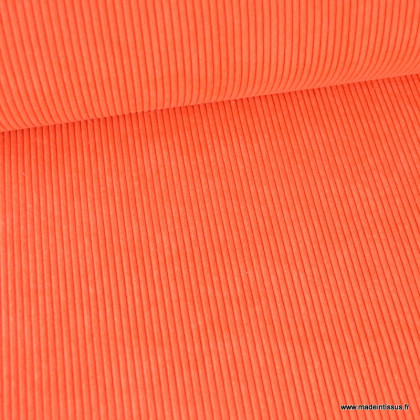 Velours grosses côtes d'ameublement Huggy - Orange Spicy