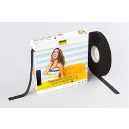 Support Droit fil thermocollant 15mm vlieseline Noir - Au mètre
