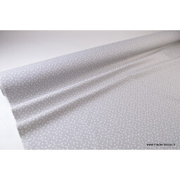 Tissu 100% coton dessin triangles Gris  x50cm