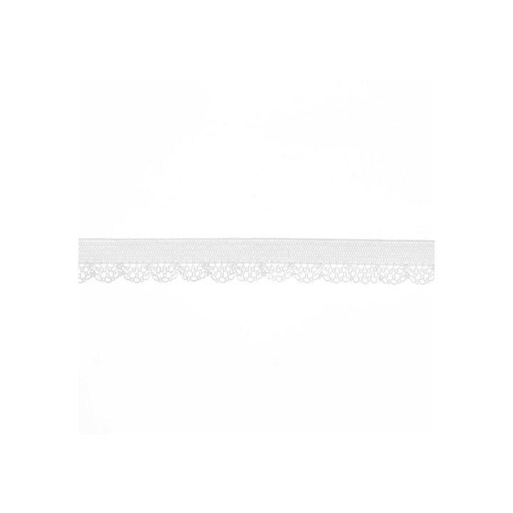 Élastique dentelle blanc speciale lingerie - 12mm
