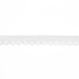 Élastique dentelle blanc speciale lingerie - 12mm