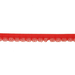 Élastique dentelle rouge speciale lingerie - 12mm
