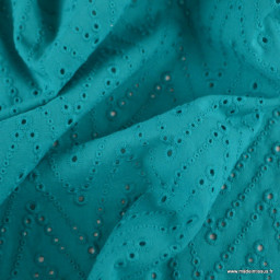 Tissu broderie anglaise Leissa - Emeraude