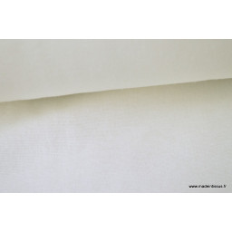 Tissu demi natté coton grande largeur blanc x 1m