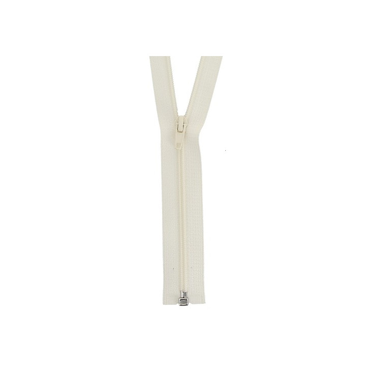 Fermeture éclair séparable en nylon. coloris blanc cassé - 150 cm