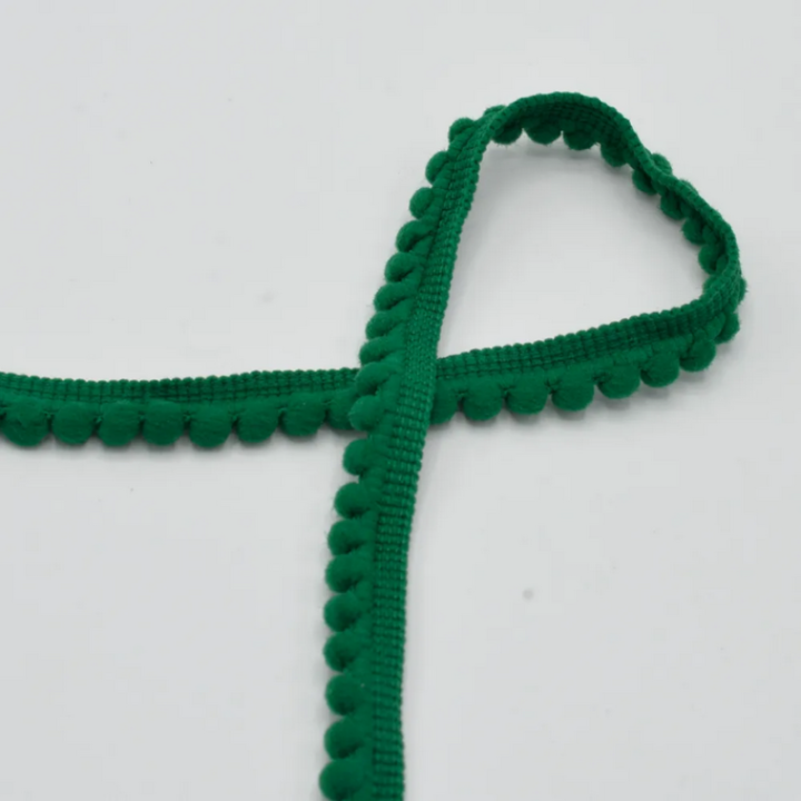 Galon mini pompons Vert gazon - 6mm
