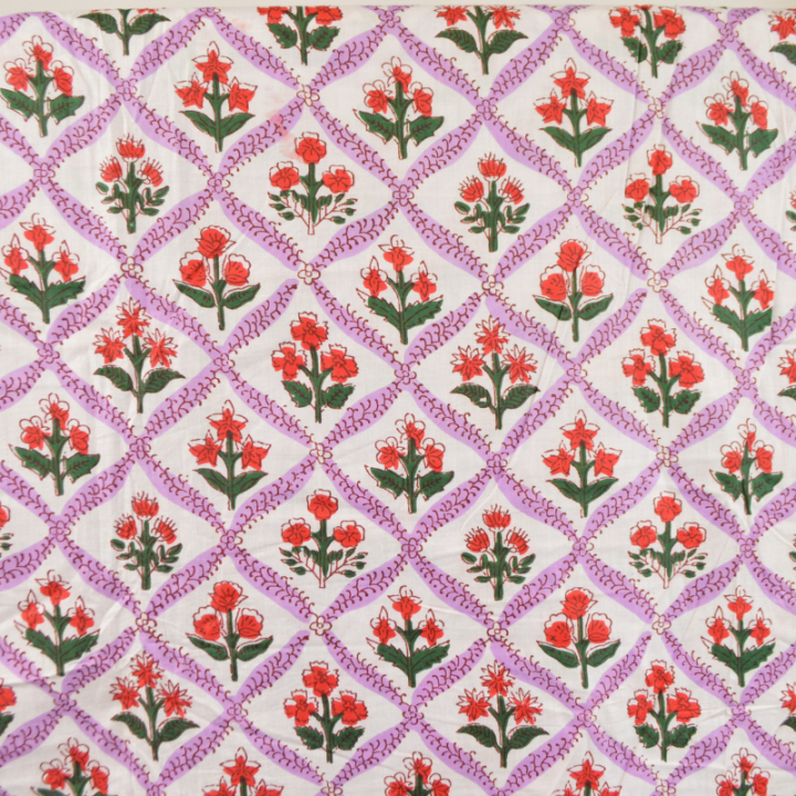 Tissu Indien Block Print Bhaveshwar - kalamkari