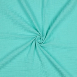 Tissu Double gaze Bio - Menthe poivrée