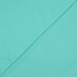 Tissu Double gaze Bio - Menthe poivrée