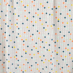 Tissu jersey à motifs cubes géométriques colorés – Idéal pour vêtements confortables