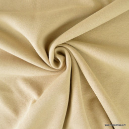 Tissu sweat molleton américain Sable - Largeur 190 cm