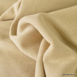 Tissu sweat molleton américain Sable - Largeur 190 cm