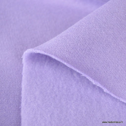 Tissu sweat molleton américain Parme - Largeur 190 cm