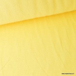 Tissu sweat molleton américain Jaune - Largeur 190 cm