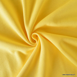 Tissu sweat molleton américain Jaune - Largeur 190 cm