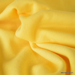 Tissu sweat molleton américain Jaune - Largeur 190 cm