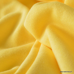Tissu sweat molleton américain Jaune - Largeur 190 cm