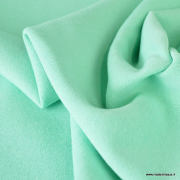 Tissu sweat molleton américain Menthe - Largeur 190 cm