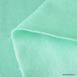 Tissu sweat molleton américain Menthe - Largeur 190 cm
