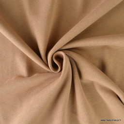Tissu sweat molleton américain Camel - Largeur 190 cm
