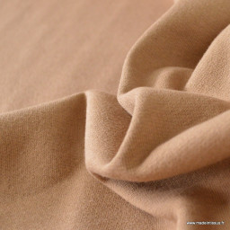 Tissu sweat molleton américain Camel - Largeur 190 cm