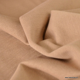 Tissu sweat molleton américain Camel - Largeur 190 cm