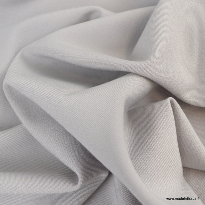 Tissu gabardine bi stretch - Gris