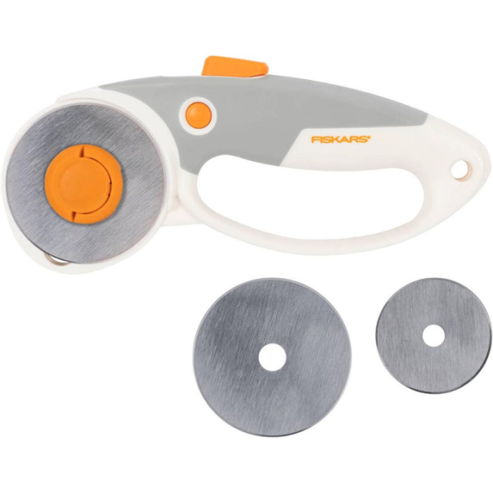 Cutter rotatif Fiskars 2 en 1 lames 45 mm et 60 mm