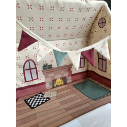 Panneau à coudre : Maison en pain d'épice de Noël