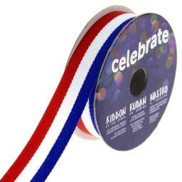 Bobine de 4 mètres de ruban tricolore - 15mm