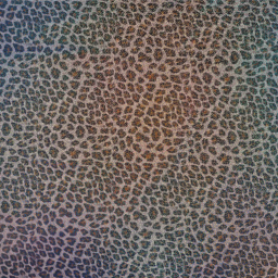 Tissu imperméable type ciré motif léopard à paillettes
