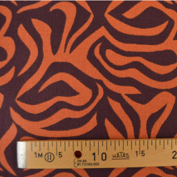 Tissu demi natté coton Yoram – graphique caramel & cacao