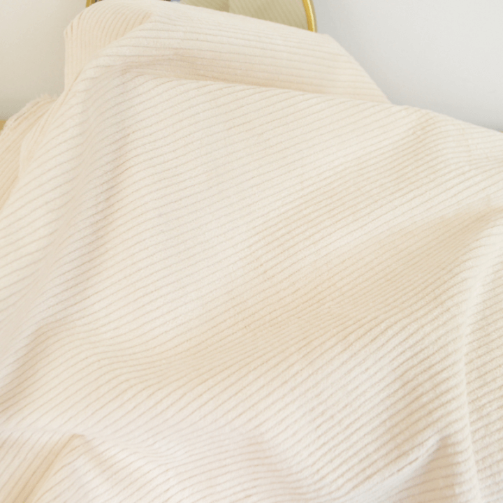 Tissu Velours côtelé Stretch Blanc cassé milk - oeko tex