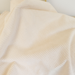 Tissu Velours côtelé Stretch Blanc cassé milk - oeko tex