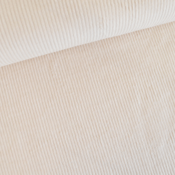 Tissu Velours côtelé Stretch Blanc cassé milk - oeko tex