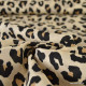 Tissu voile de coton motif léopard - Fond Sable