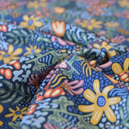 Tissu popeline de coton – Maui coraux bleus