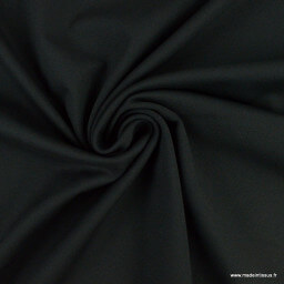 Tissu Jersey milano uni coloris noir - Oeko tex