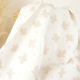 Tissu double gaze de coton Bio Poppy motif oiseaux fond Blanc