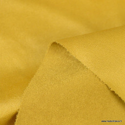 Tissu suédine stretch habillement Moutarde