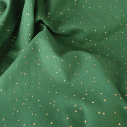 Tissu demi natté de Noël Pimiz motif pois dorés fond empire - OEKO TEX