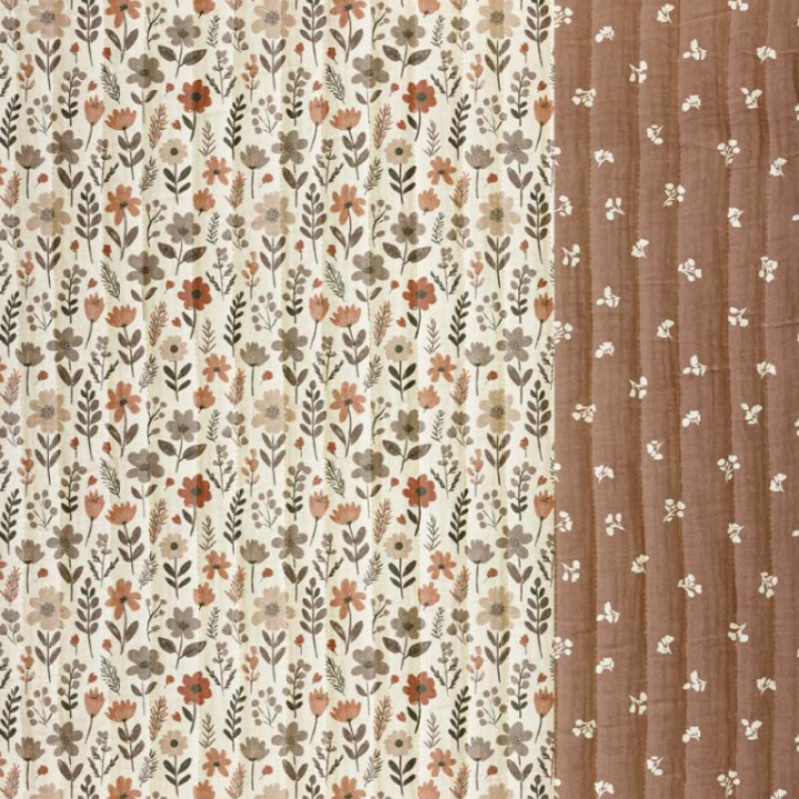 Tissu double gaze matelassé Vertical Maddy et Babeth Chataigne
