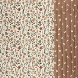 Tissu double gaze matelassé Vertical Maddy et Babeth Chataigne