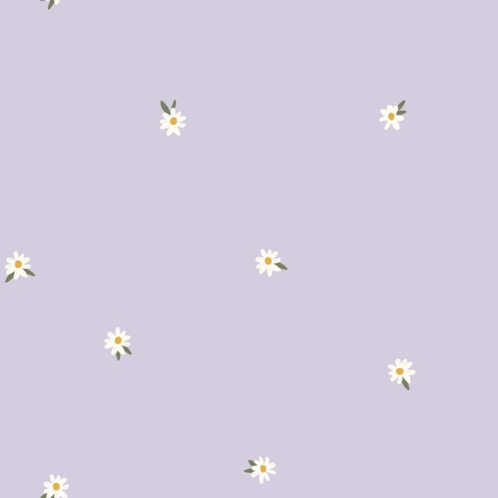 Tissu jersey de coton motif fleurs fond lilas - Oeko tex