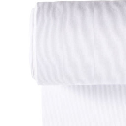 Tissu Bord-côte côtelé - Blanc