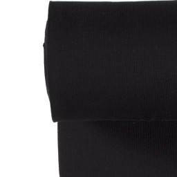 Tissu Bord-côte côtelé - Noir