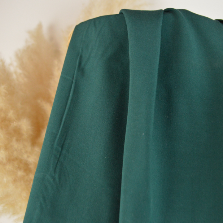 Tissu popeline de Viscose - vert foncé