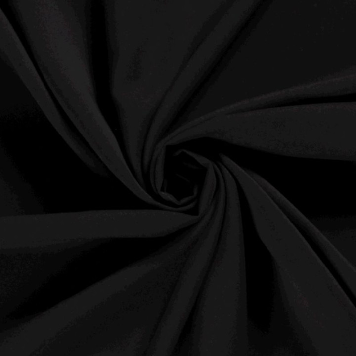 Tissu popeline de Viscose - Noir